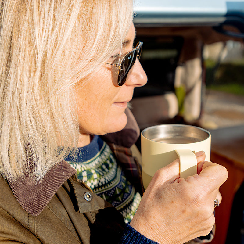 12oz-rise-mug-k0 12oz_rise_coffee_mug_wax_yellow_woman_drink_closeup_square.jpg